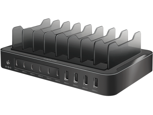 USB-C ladestation - 4xUSB-A, 6xUSB-C, PD+QC, 120W