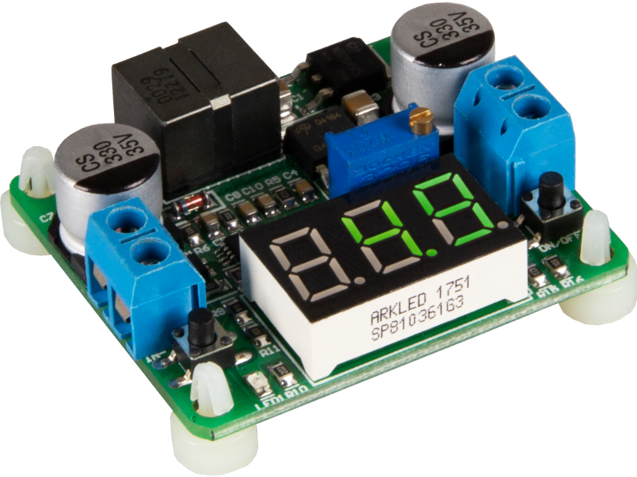 Step up/down konverter - 5-25V ind, 0,5-25V ud, 2A / 25W