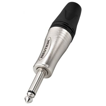 6,35mm mono JACK stik - for op til Ø10mm kabel