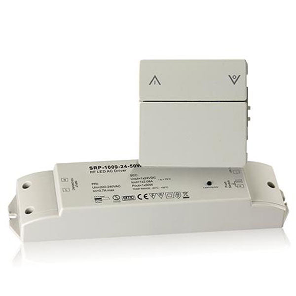 Dæmpbar LED driver/transformer 12V DC 50W m. trådløs afbryder
