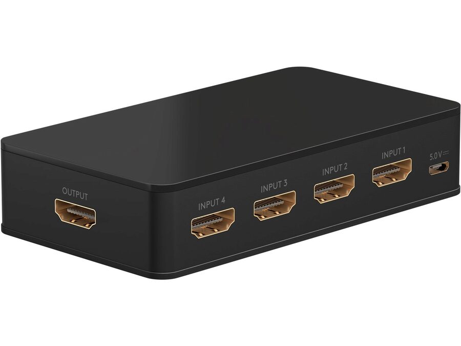 HDMI 2.0 switch - 4 ind til 1 ud, 4K/60Hz, HDCP