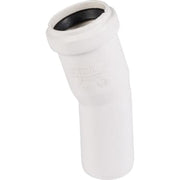 32 mm x 15° Bøjning afløb hvid PP