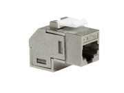 Keystone RJ45 mellemled - CAT6a skærmet, 2 x RJ45(8P8C), 90°