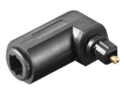 Optisk adapter - TOSLINK han til TOSLINK hun, 90°