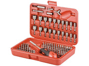 Bitsæt - 113 dele inkl. skruetrækker, i plastkuffert