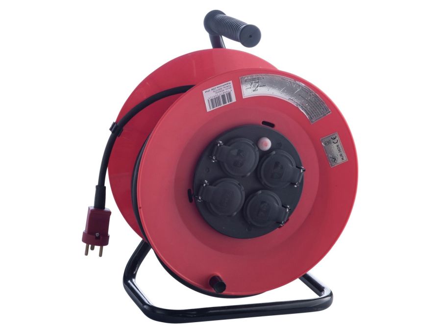 Kabeltromle - 4 x DK jord, 230V, IP44 (25m)