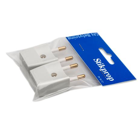 Vinkel stikprop u/jord grå 2 stk. GN-pak