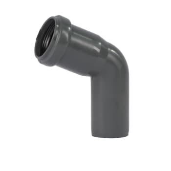 32 mm x 67° Bøjning afløb PP grå