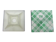 Selvklæbende holder t. kabelstrips - 28x28mm, Hvid (10 stk.)