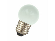 G45 LED pære - 240VAC 1W, E27 sokkel, Kold hvid (IP44)