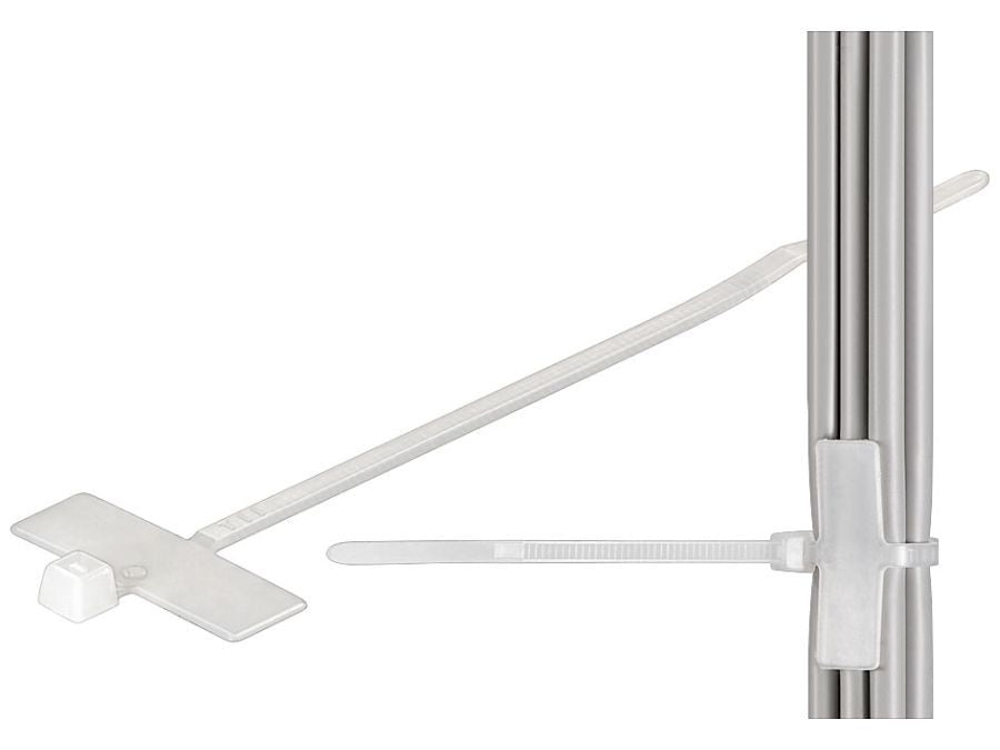 Kabelstrips m. skrivefelt - 2,5x100mm, Klar (100 stk.)