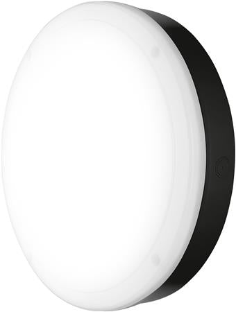 LEDVANCE Surface Bulkhead Outdoor 300mm 1400lm 15W 830 IP65 IK10 sort