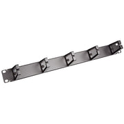 Kabelordner 19" 5 ringe sort 1HE