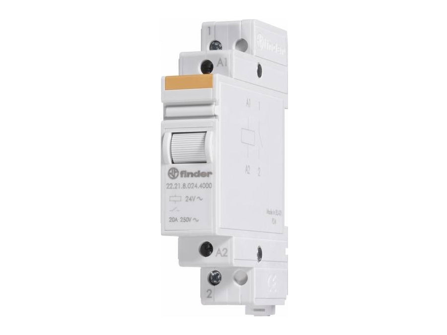 Installationsrelæ - 230Vac, 20A, Monostabil (1NO), DIN