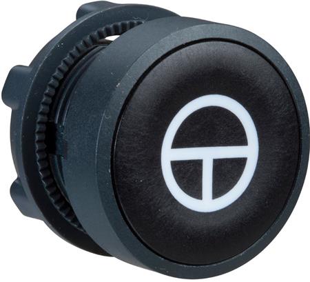 TRYKKNAP SORT PLAN M/HVIDT "T"