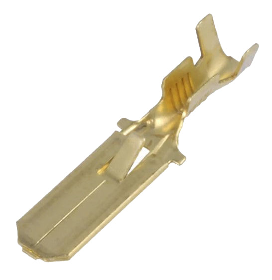 Uisoleret spadestik m. lås - 6,3mm han, 0,75-2mm² (10 stk.)