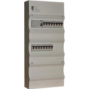 Færdigmonteret gruppetavle - HPFI - 2x16A 3P+N, 4x13A 1P+N - Hvid