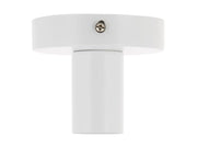 Loft/Væg fatning - E27, Metal, Hvid