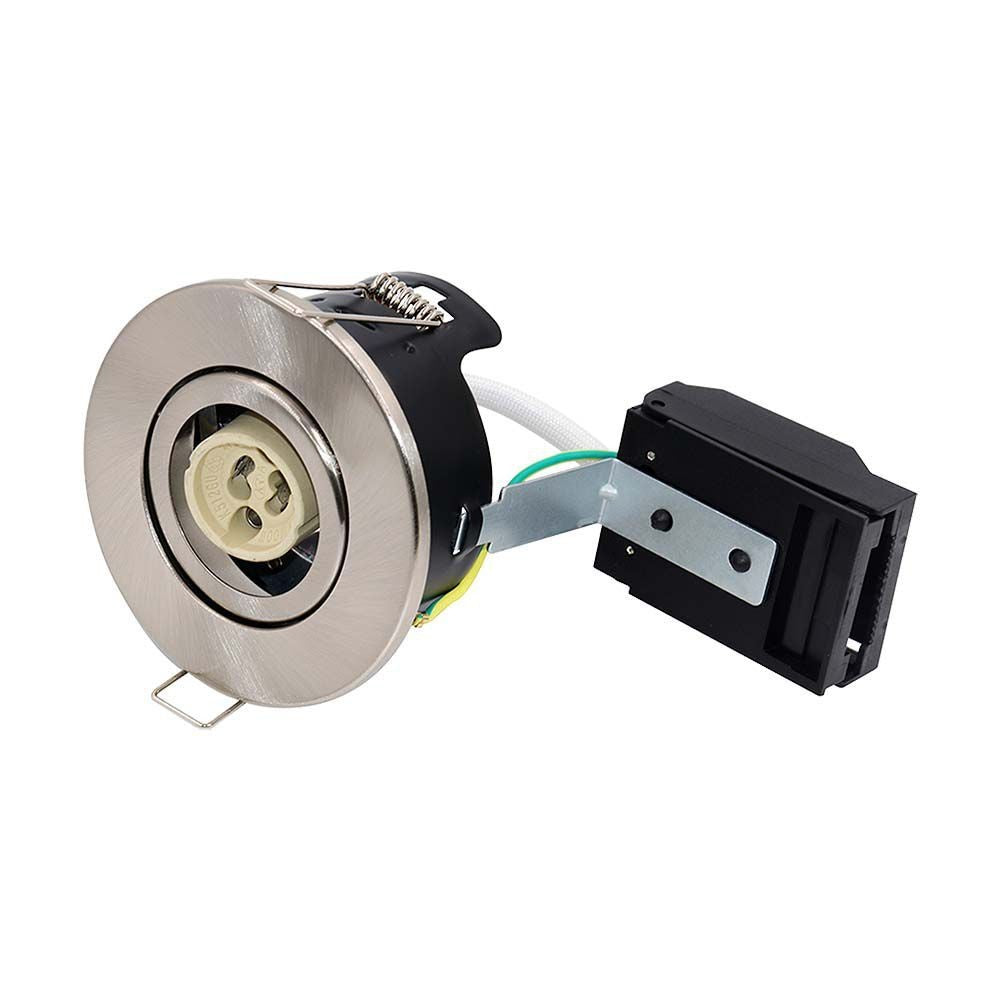 V-Tac indbygningsspot - GU10, satin nikkel, IP20, 230V, 3 års producentgaranti