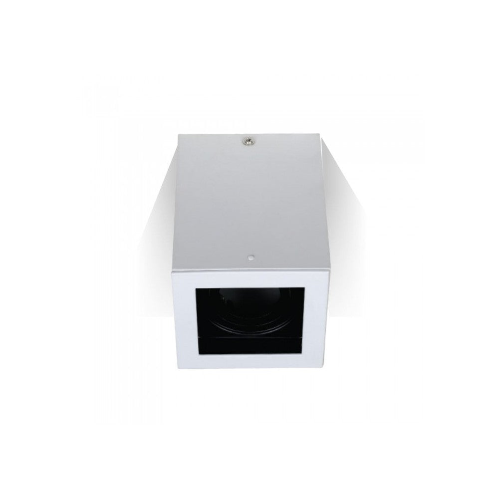 V-Tac loftslampe - Firkantet, hvid, IP20, GU10 fatning, uden lyskilde (230V)