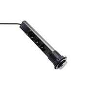 Pop-up stikdåse med 3 schukostik og USB-port, Ø60