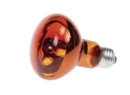 R80 spotpære - 60W / 230V, E27, ORANGE