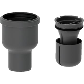 Unidrain 75 mm hjørneudløb med vandlås, uden studs, lodret