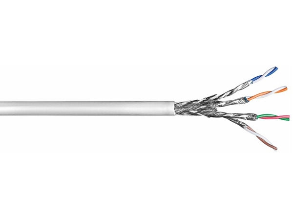 S/FTP netværkskabel - CAT6, trådet CCA, PiMF, Grå (100m)