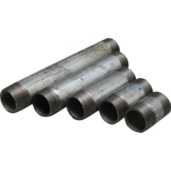 1/2" x 60 mm Galvaniseret nippelrør