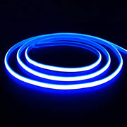 Blå Neon COB Strip IP67 - 5m, 288 LED, 11,5W/m, 230V, Vandtæt, Kan Klippes hver 10cm