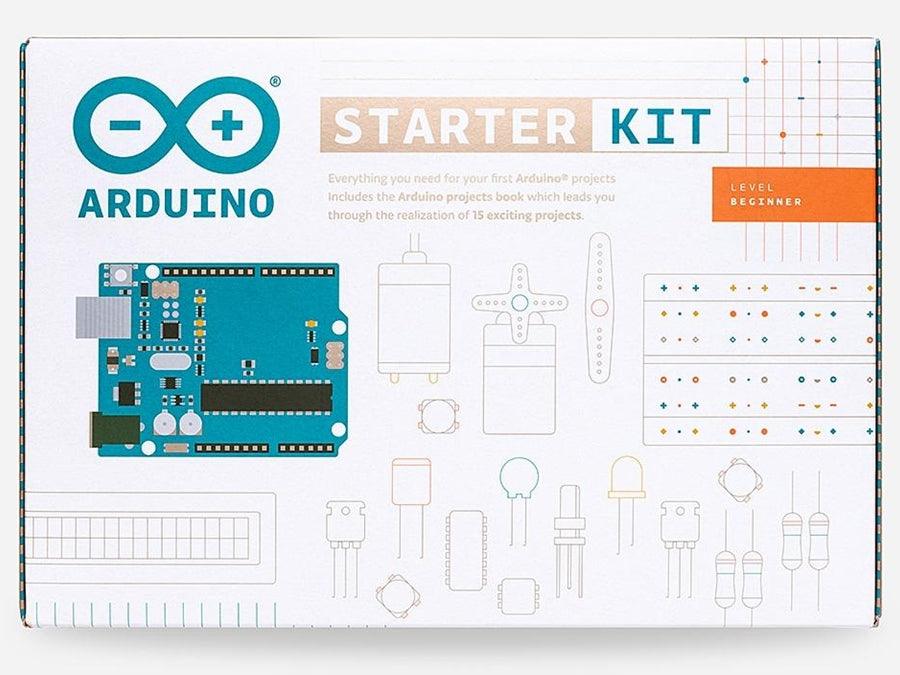 Arduino Starter kit m. Arduino UNO + Bog + 15 projekter