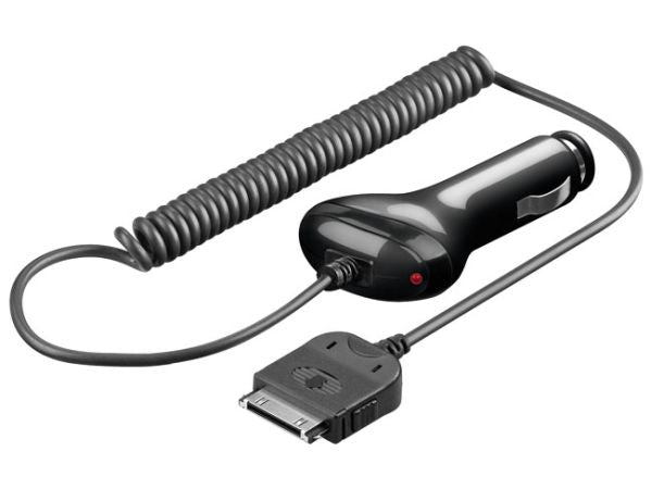 12/24V billader til iPad/iPhone/iPod 2,1A Sort (1,5m spiral)