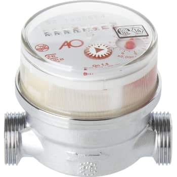 Varmtvandsmåler Qn1,5 (Q3 2,5) 80mm x 1/2", universal