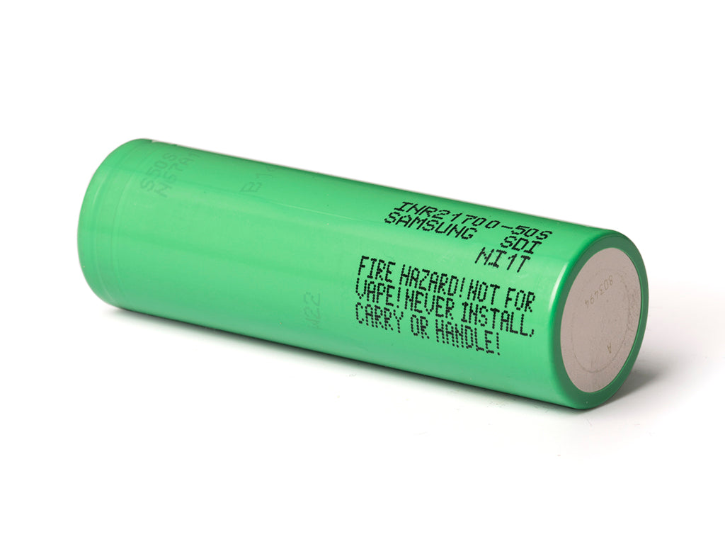 21700 LiION batteri - 3,6V / 5000mAh (25A), flattop