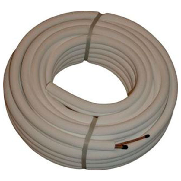 Isolerede dobbeltrør 1/4" - 3/8" - 20 meter