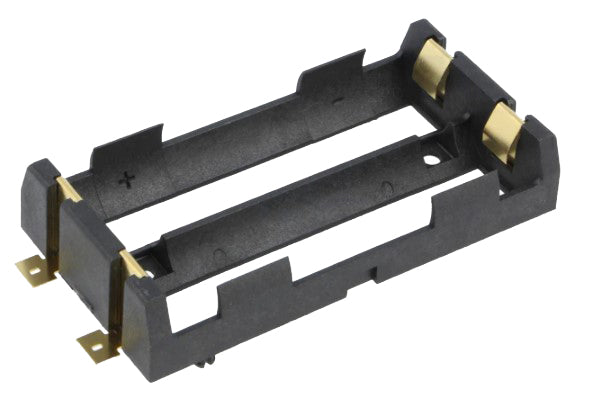 Batteriholder til 2x18650 bat. (m. loddeflige)