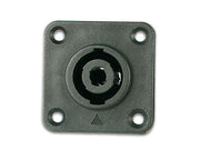 Speakon - 4pol han højttalerfatning t. kabinet (kvadrat)