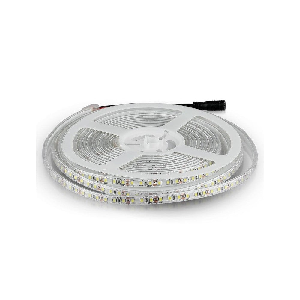 V-Tac Stænktæt LED Strip - 5m, 120 LED/m, 7,2W/m, 12V, 600lm/m, RA80, IP65