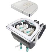 Trykknap komplet duo krom/mat til nautic 2/4 liter