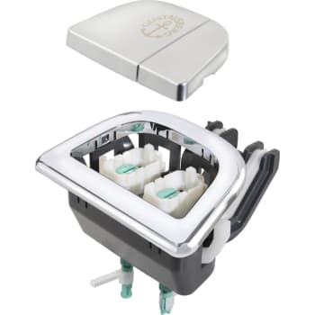 Trykknap komplet duo krom/mat til nautic 2/4 liter