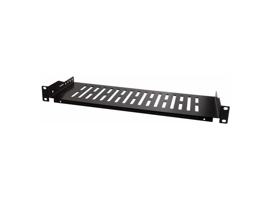 19" Hylde til rack skabe, D:150mm, Sort
