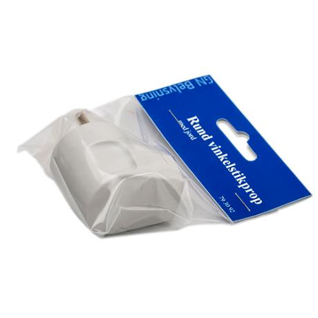 Vinkelstikprop rund m/j grå 230V 16A GN-pak