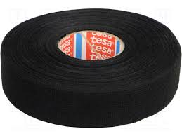 Lærredstape - 38mm bred / 300µm, Sort (25m)