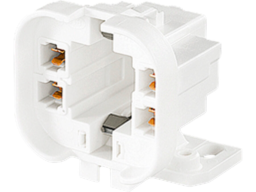 G24q-3/G24q-4 fatning m. flanger for skruemont.