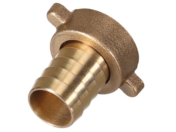 Messing hanekobling - Hun hane 1" > Slange 3/4"