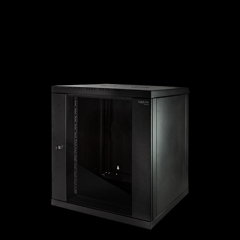 19" væg-rackskab - 12U B600xD560mm (Single) Sort