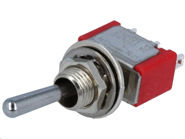 Miniature vippekontakt - 1P ON-OFF-ON (SP3T) Ø6,1mm gevind