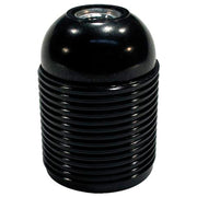 Fatning E27 m. udvendig gevind sort