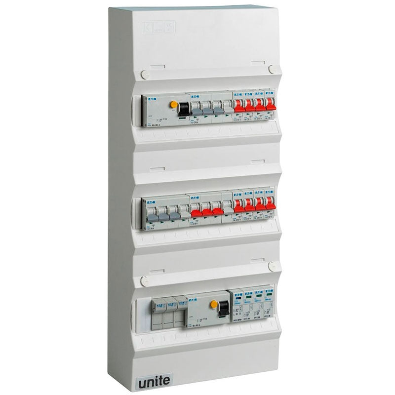 Færdigmonteret gruppetavle - 2* HPFI, Tarif - 2x16A 3P+N-1x10A 3P+N-8x10A 1P+N