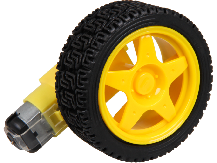 DC motor + hjulsæt til Arduino robotprojekter (1 stk.)